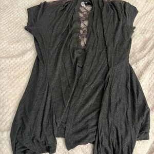Women’s Grey short sleeve Cardigan size small